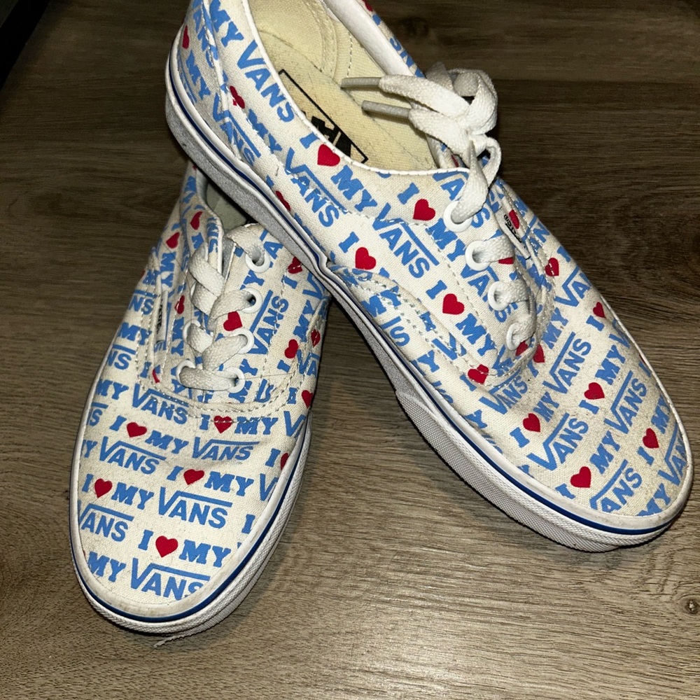 Vans Blue and Red Canvas Sneakers Classic Style